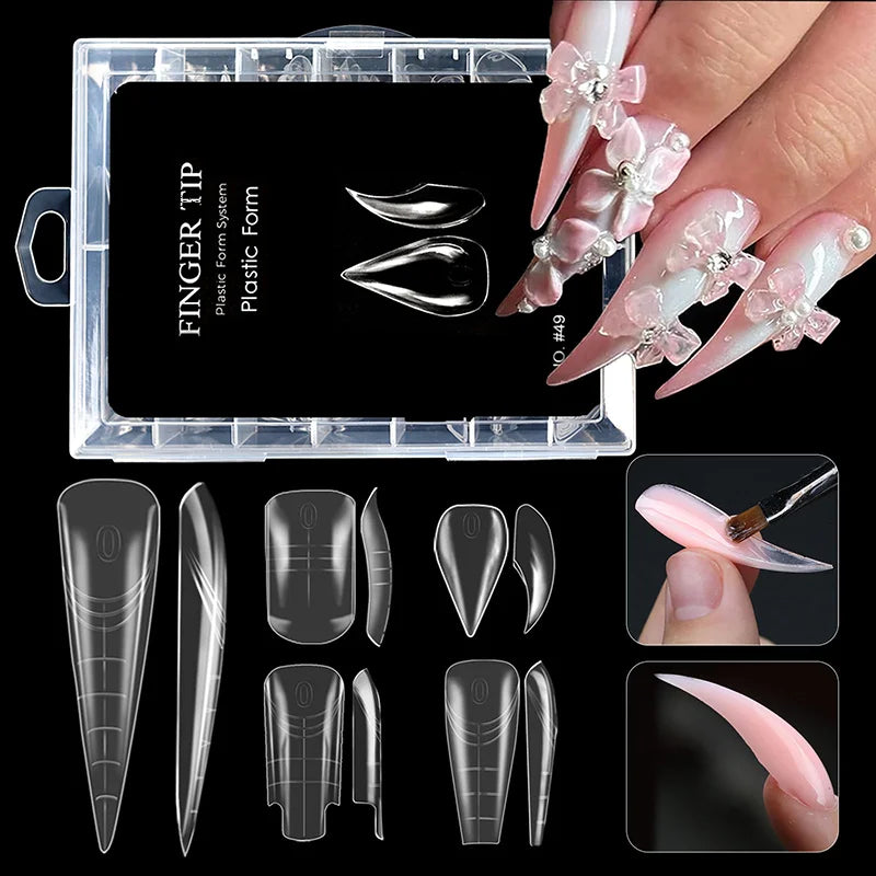 Clear Stiletto False Nail Tips 70/140/150 Pc | DIY Extensions False Nail Tips QXL