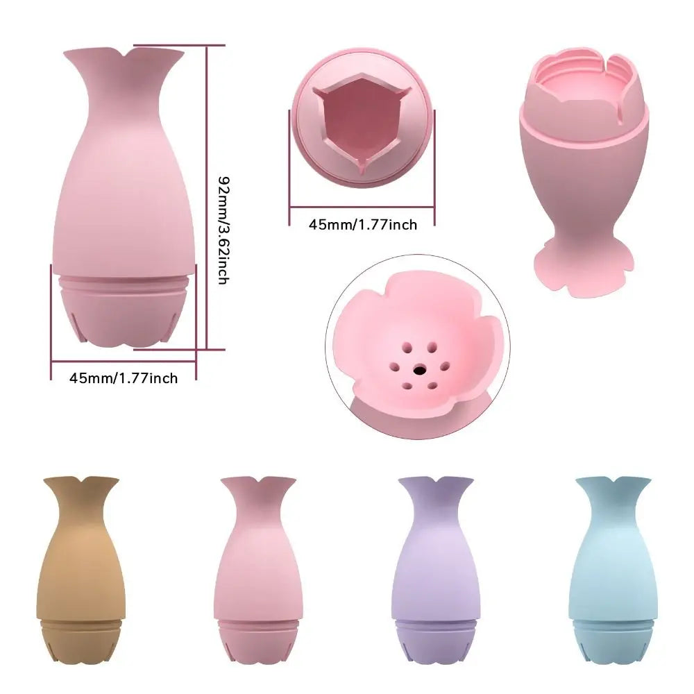Silicone Makeup Sponge Holder Travel Case | Pink Blue Brown Makeup Sponge Holder QXL