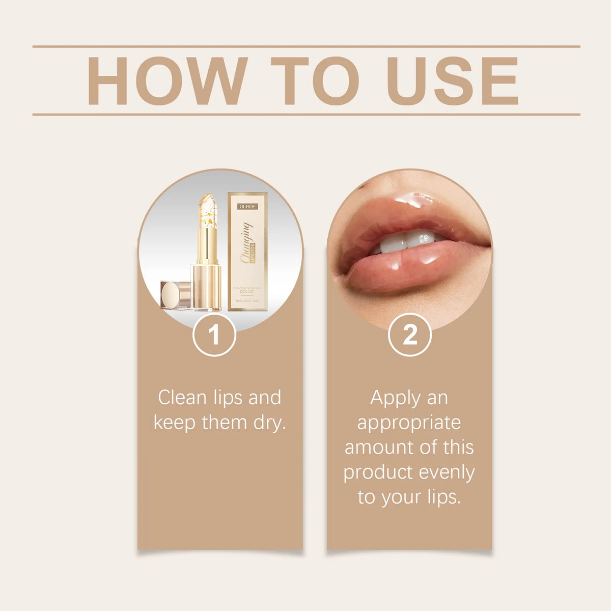 OUHOE Color Changing Lip Balm | Moisturizing Plumping Jelly Color Changing Lip Balm QXL