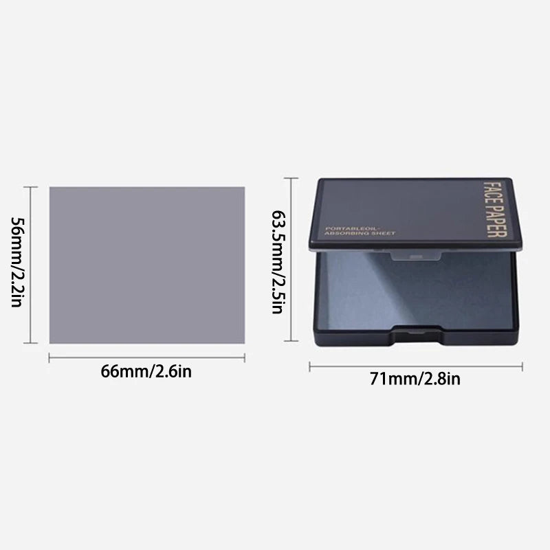 100-Pack Bamboo Charcoal Oil Blotting Sheets with Mirror Oil Blotting Sheets QXL