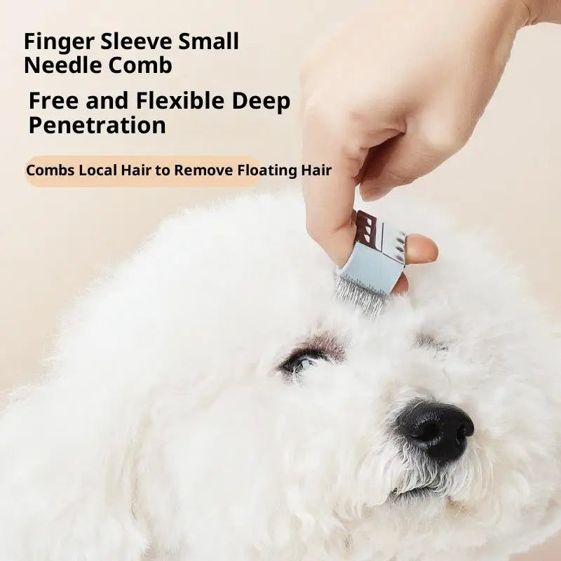 Mini Finger Pet Comb – Dog & Cat Hair Detangler Tool Pet Grooming Comb QXL