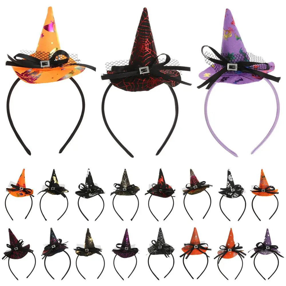 Halloween Headband | Skull Pumpkin Witch Hat Party Hairband Halloween Costume Headband QXL