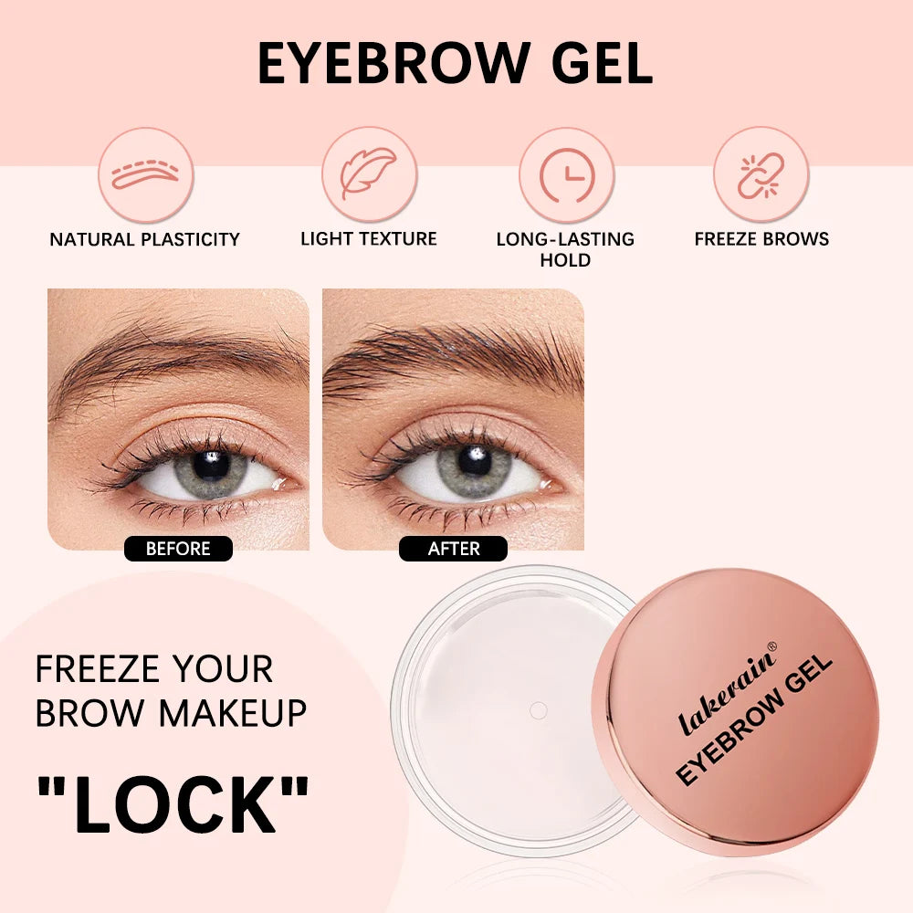Lakerain Waterproof Eyebrow Gel Wax | Long-Lasting Brow Hold Eyebrow Gel Wax QXL