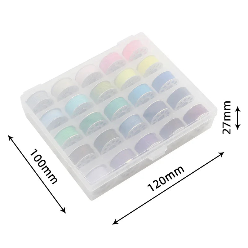 25 or 36 Color Metal Bobbin & Thread Set | Sewing Machine Bobbin Thread Set QXL