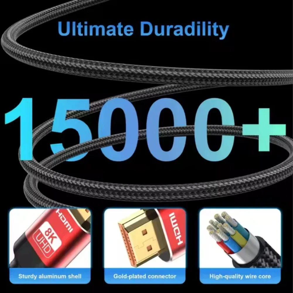 8K HDMI 2.1 Cable 48Gbps eARC Dolby Vision | PS5 & TV Box HDMI Cable QXL