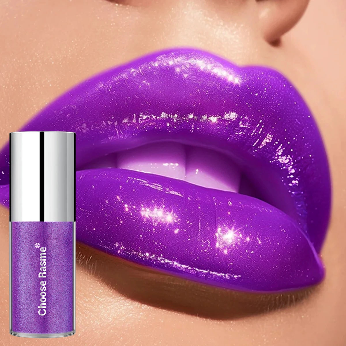 Pearlescent Lip Gloss | Shimmering Lip Glaze Green & Purple Lip Gloss QXL