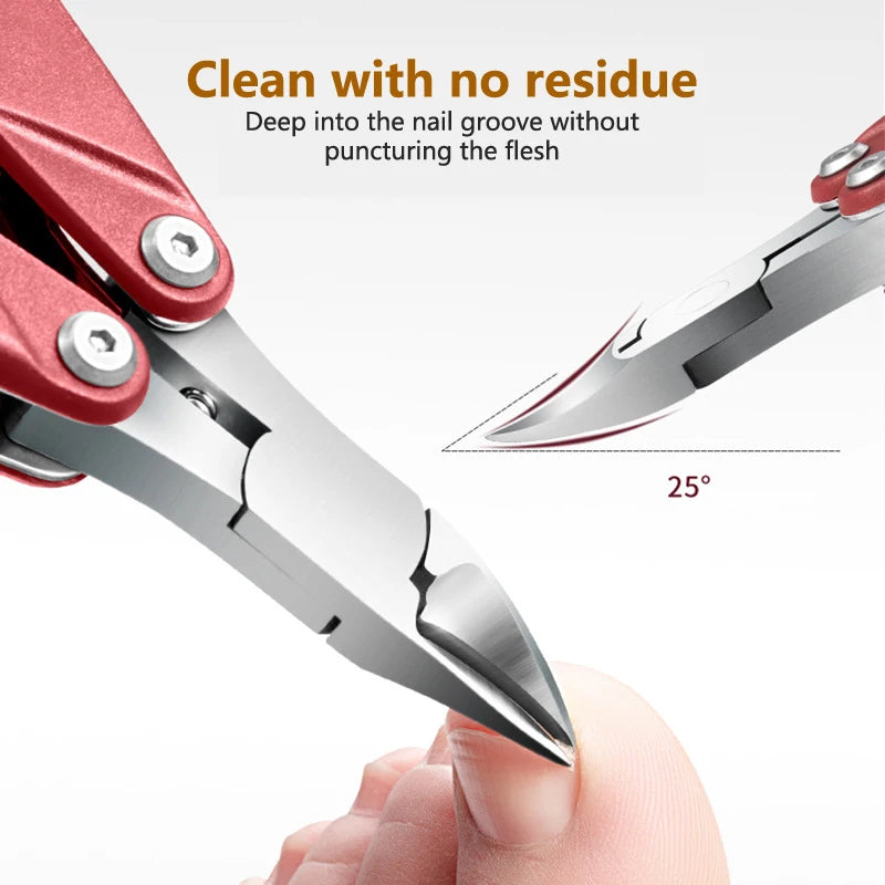 Folding Stainless Steel Toenail Nipper & Groove Trimmer Tool Nail Nipper Trimmer QXL