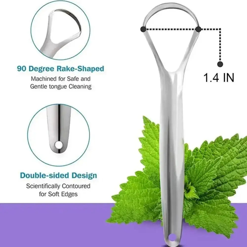 Stainless Steel Tongue Scraper | Fresh Breath Oral Care Tool Tongue Scraper QXL