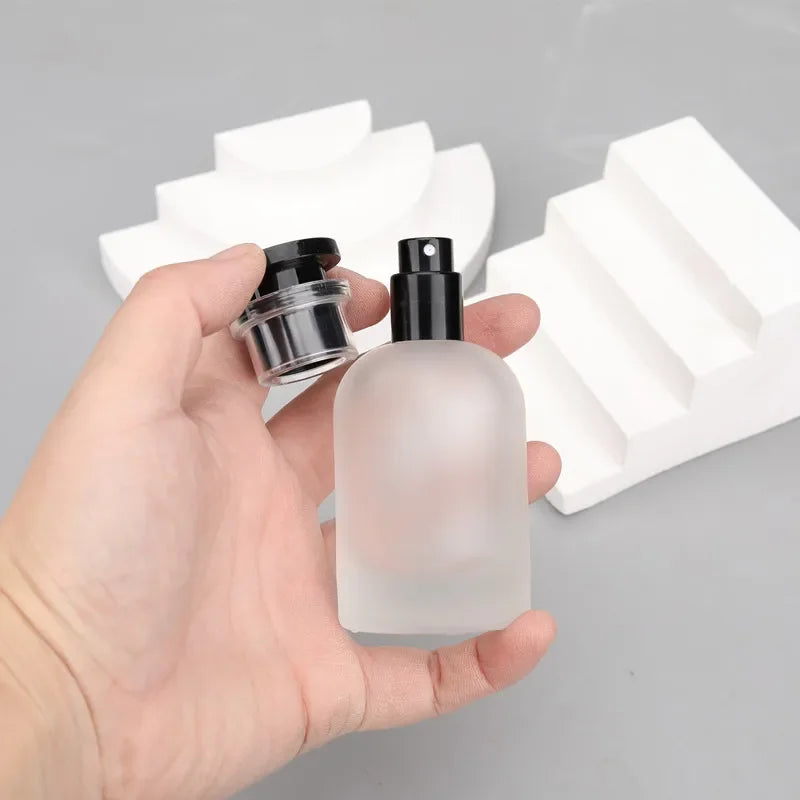 Frosted Glass Perfume Atomizer Bottle 30ml & 50ml Travel Spray Perfume Atomizer Bottle QXL