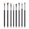 Ronshadow 8-Piece Eyeshadow Brush Set | Blending & Detail Eye Makeup Brush Set QXL Black 8pcs