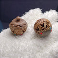 Sandalwood Acorn Pomander Pendant | Wood Fragrance Diffuser Jar Wood Pomander Pendant QXL apple-25x28MM