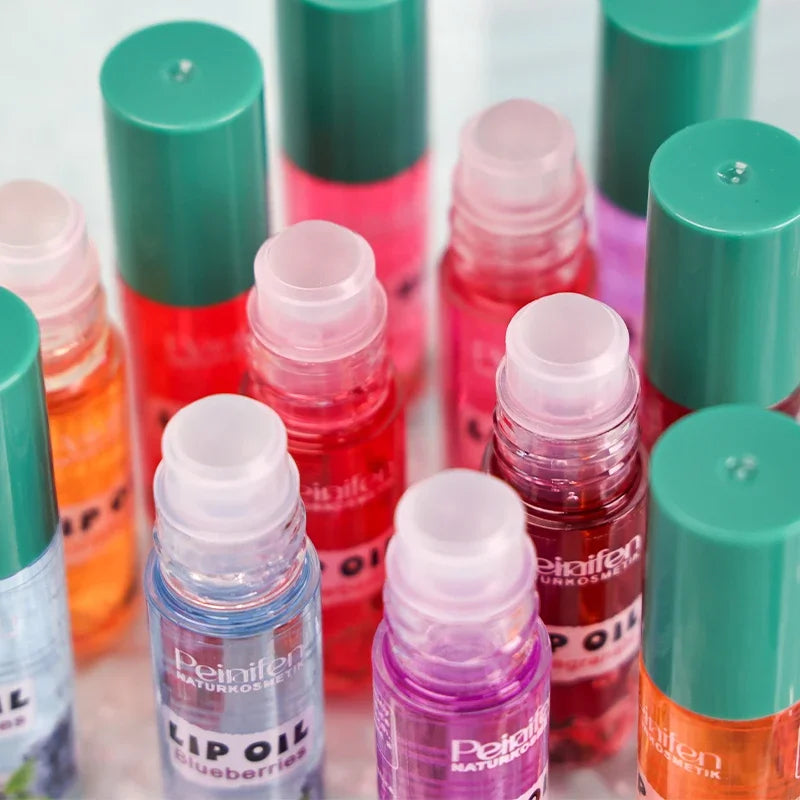 LAIKOU 6-Pack Fruit Scented Roll-On Lip Oil Moisturizing Set Roll-On Lip Oil Set QXL