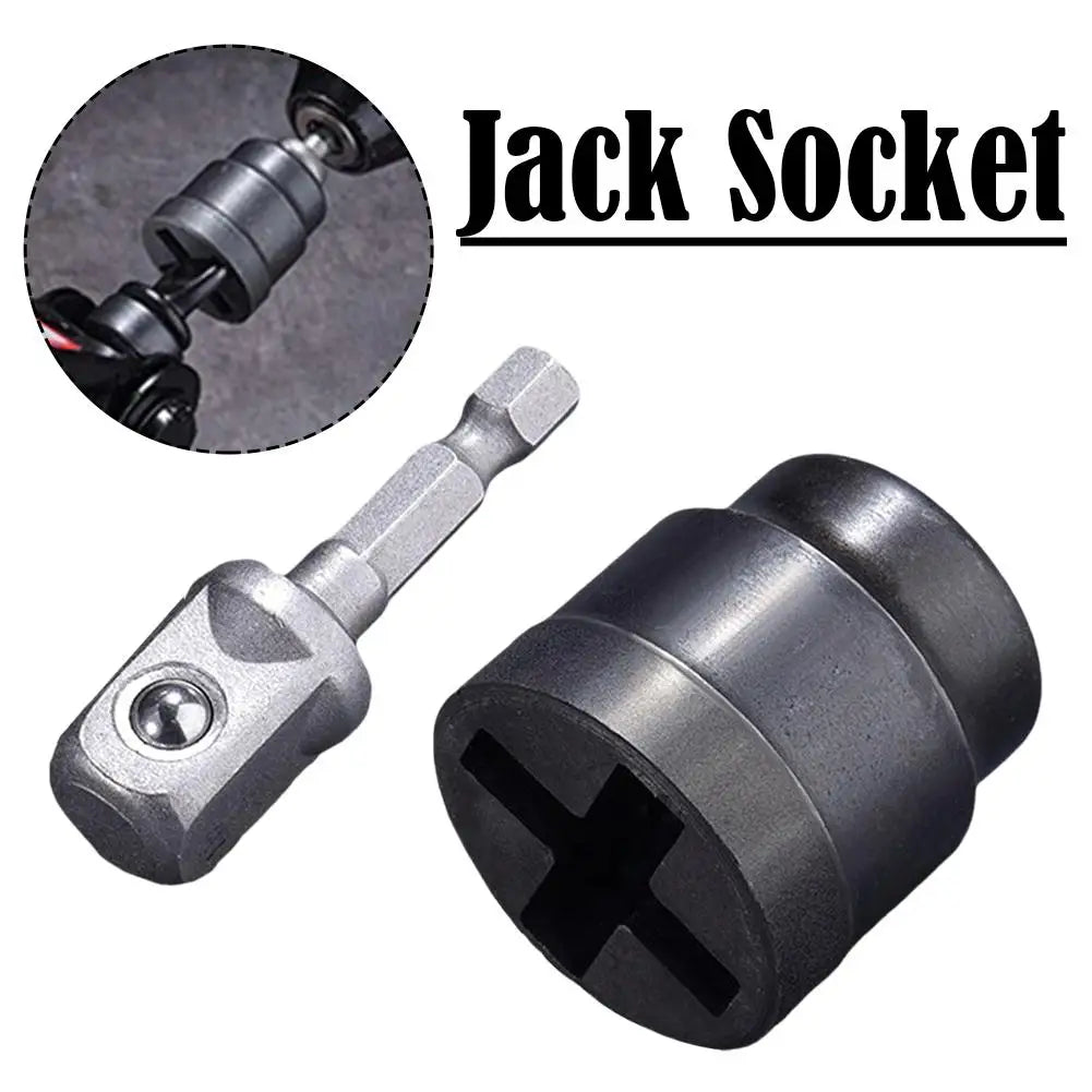 Universal Scissor Jack Socket & Hex Extension Rod for Car & RV Jack Socket Tool QXL