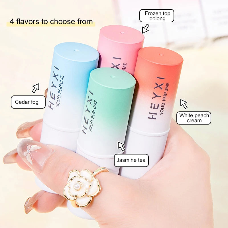 4-Pack Solid Perfume Balm Sticks | Portable Long-Lasting Scent Solid Perfume Balm QXL