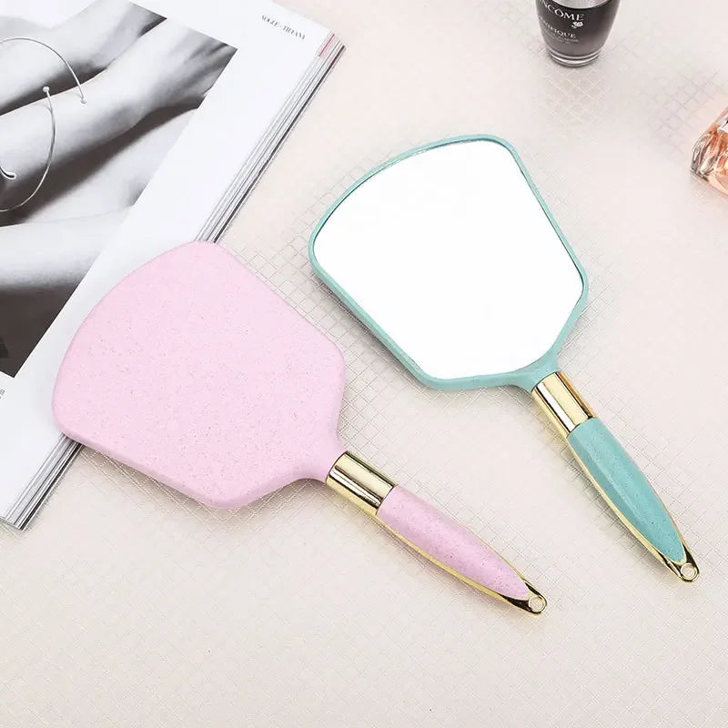 Handheld Mirror with Handle & Hook – Makeup & Barber Mirror Handheld Makeup Mirror QXL