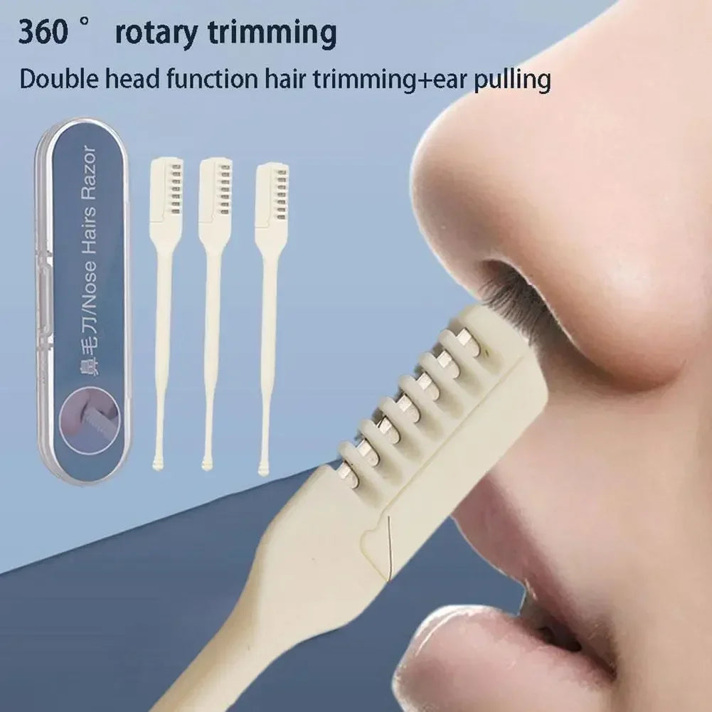 VVOCCI Manual Nose & Ear Hair Trimmer – 360° Rotating, Unisex Nose Hair Trimmer QXL