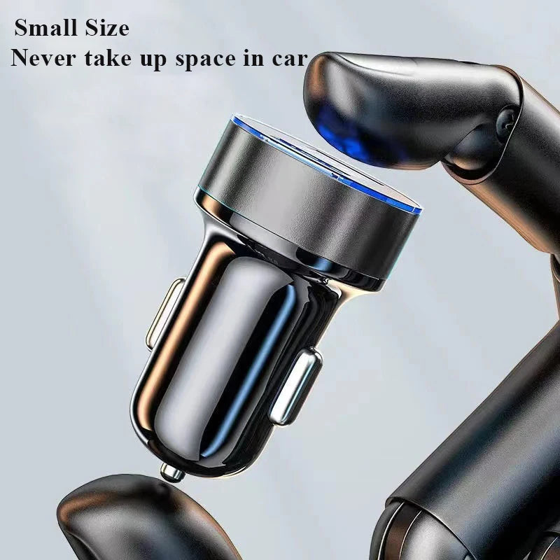 240W Dual USB Car Charger Fast Charging & Digital Display Car USB Charger QXL