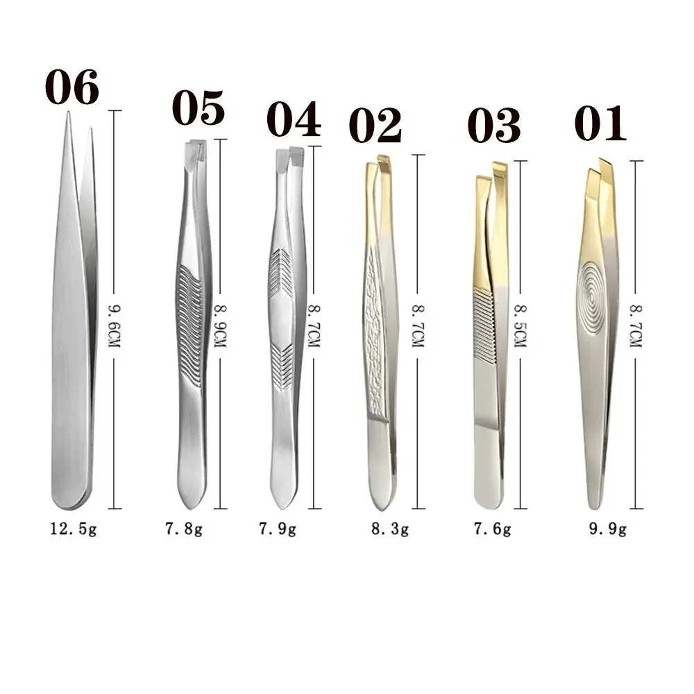 Slant Tip Stainless Steel Tweezers – Eyebrow & Beard Grooming Eyebrow Tweezers QXL