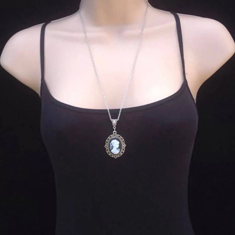 Victorian Cameo Choker Necklace | Gothic Vintage Charm Cameo Choker Necklace QXL