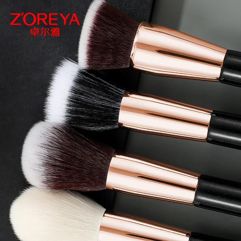 Zoreya 25-Piece Makeup Brush Set | Foundation & Eyeshadow Makeup Brush Set QXL