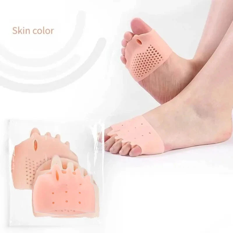 2-Pack Silicone Gel Forefoot Cushion Pads & Toe Separator Forefoot Cushion Pads QXL