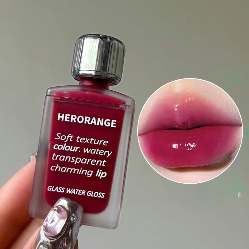 HERORANGE Glass Lip Lacquer | Mirror Shine Hydrating Gloss Lip Gloss QXL