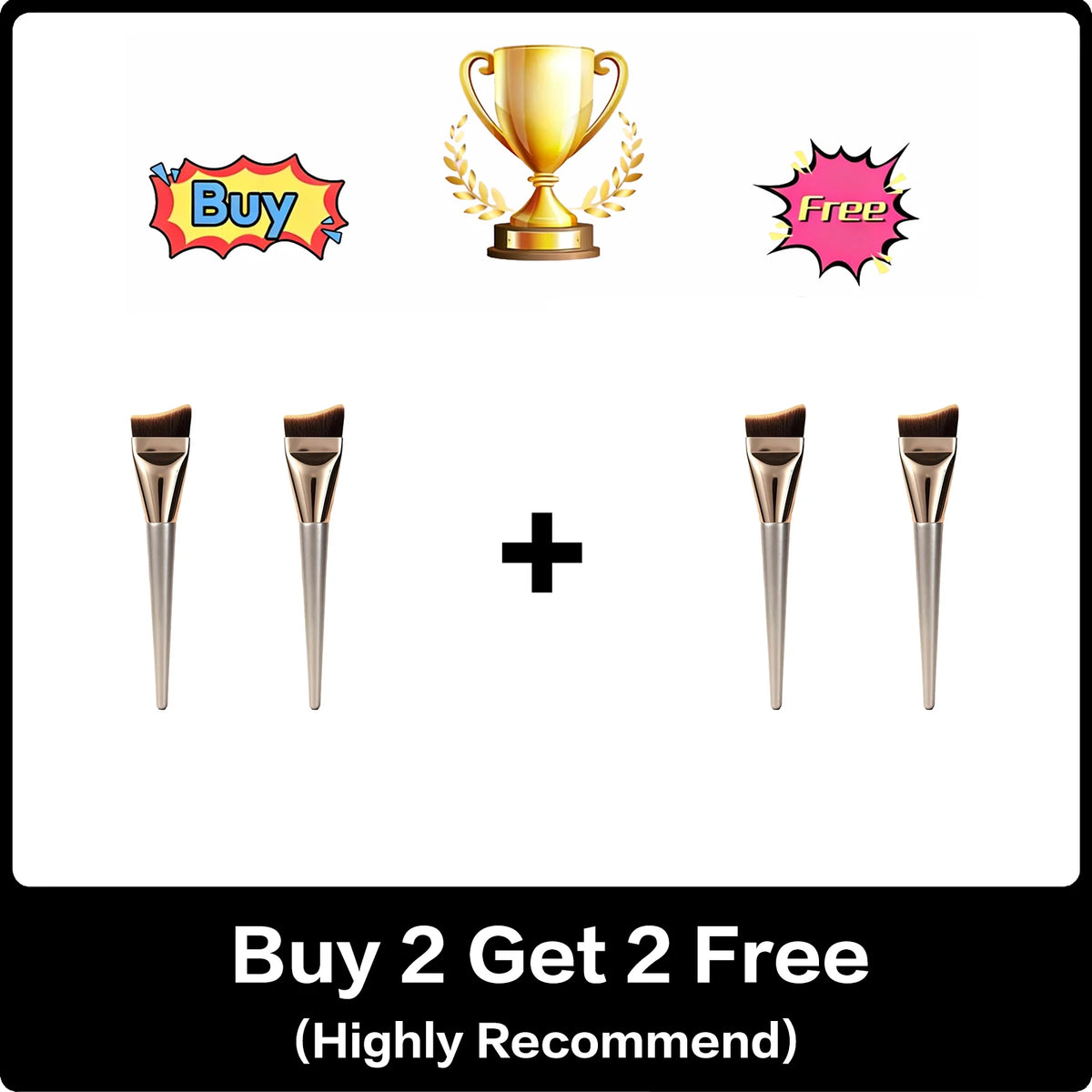 Flawless Foundation Brush | Soft, Even Coverage Makeup Tool Foundation Brush QXL Buy 2 Get 2 Free