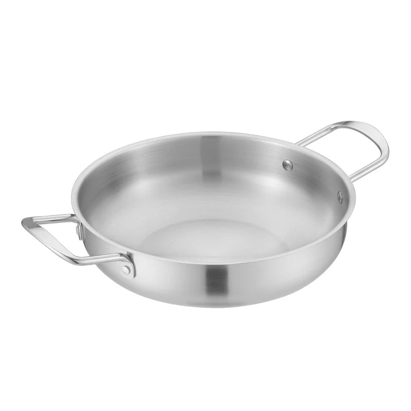 18cm Stainless Steel Seafood & Noodle Pot | Dual-Handle Soup Pot Small Soup Pot QXL SV