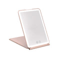Foldable LED Makeup Mirror | 3 Color Modes, USB Rechargeable LED Makeup Mirror QXL rose red