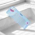 Cartoon Cat Wide Tooth Comb | Anti-Static Wig & Curly Hair Wide Tooth Hair Comb QXL TC05-blue