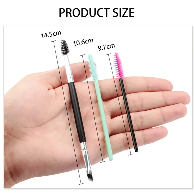 50-Pack Reusable Mascara Wands & Eyelash Spoolie Brushes Mascara Wand Spoolies QXL