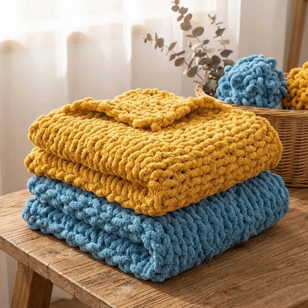100g Soft Polyester Knitting Yarn | DIY Blankets & Scarves Hand Knitting Yarn QXL