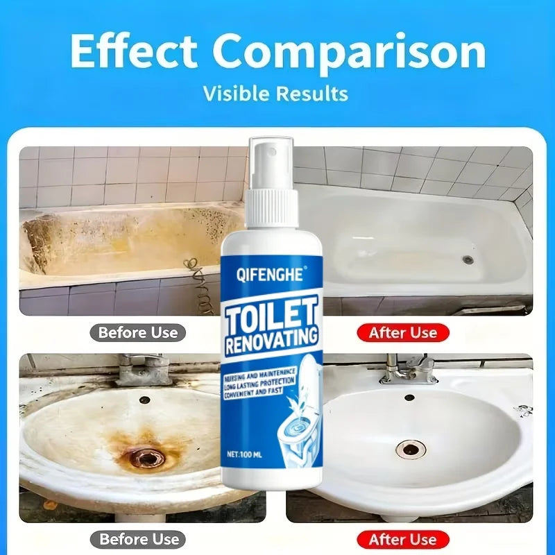 Toilet Renovating Spray | Long-Lasting Bathroom Protection Bathroom Cleaning Spray QXL