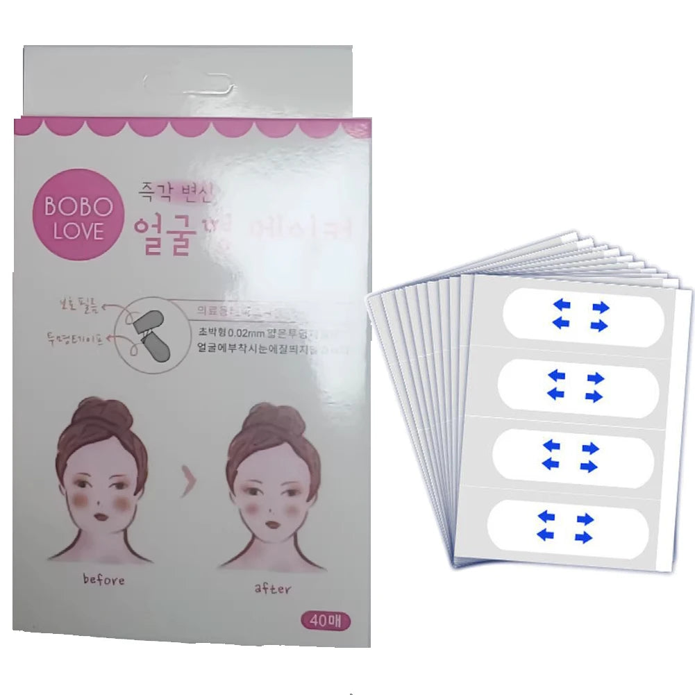 40-Pack Invisible Face Lift Tape | V-Shape Jawline Patches Face Lift Tape QXL