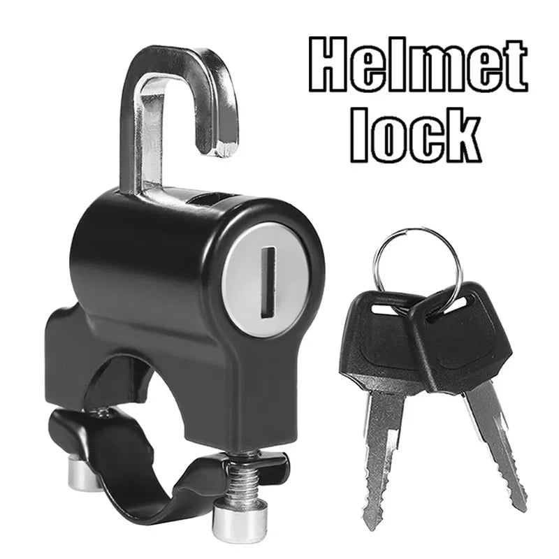 Motorcycle Helmet Handlebar Lock Anti-Theft + 2 Keys Helmet Security Lock QXL Default Title