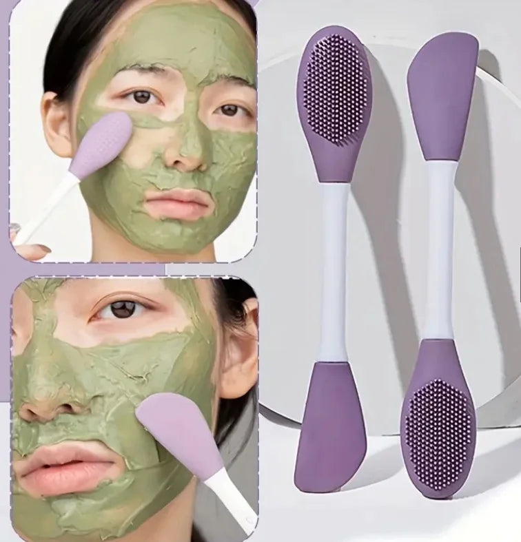 Silicone Face Brush Set – Mask Applicator & Lip Exfoliator Facial Brush Set QXL 2pcs