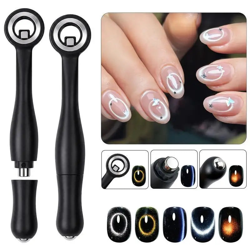3-in-1 Cat Eye Nail Magnet Stick | Dual-Head Neodymium Tool Nail Art Magnet QXL Default Title