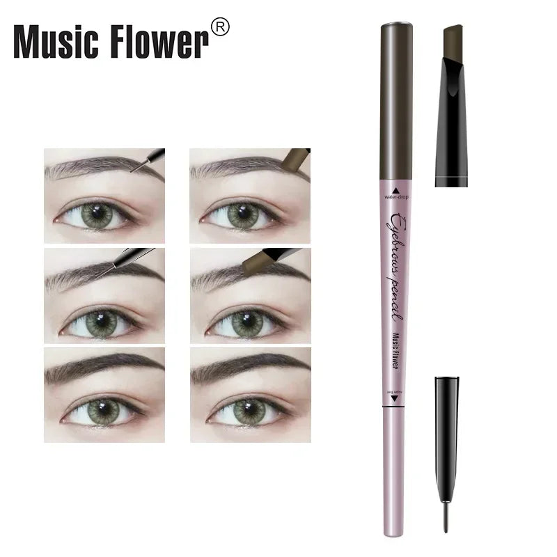 Music Flower Double-Head Automatic Eyebrow Pencil | 4 Shades Eyebrow Pencil QXL