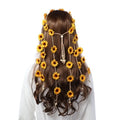 Bohemian Sunflower Daisy Adjustable Headband for Women Floral Headband QXL 1