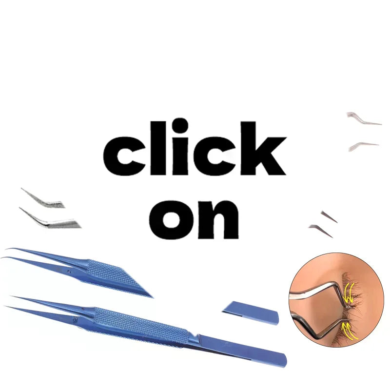 Precision Lash Extension Isolation Tweezers | Stainless Steel Lash Extension Tweezer QXL