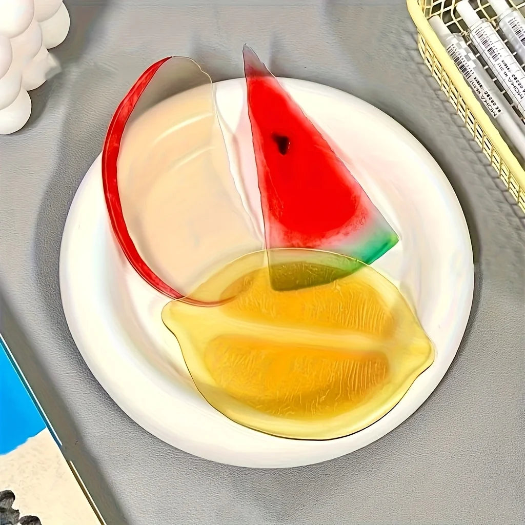 Transparent Fruit Slice PVC Bookmarks | Watermelon Lemon Apple Novelty Bookmarks QXL