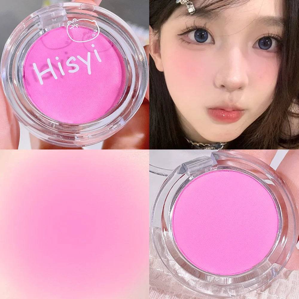 HISYI Matte Monochrome Blush Powder | Natural Nude Finish Matte Blush Powder QXL