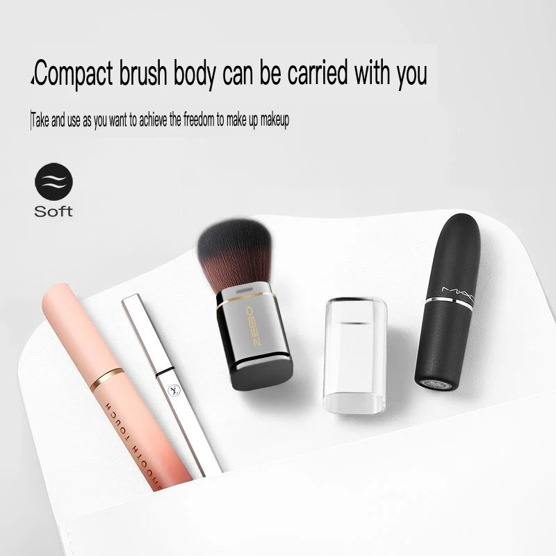 Extendable Blush & Setting Brush | Soft Bristles with Lid Blush Setting Brush QXL