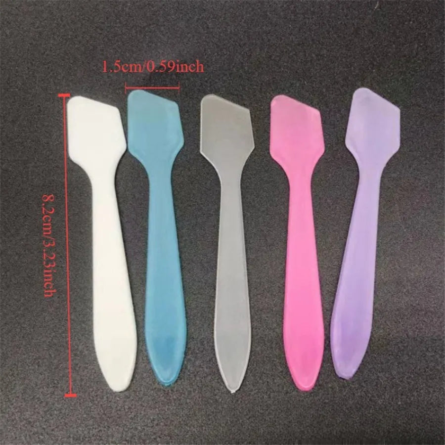 10-Pack PP Cream Spatulas for Facial Mask & Skincare Cosmetic Spatula Set QXL