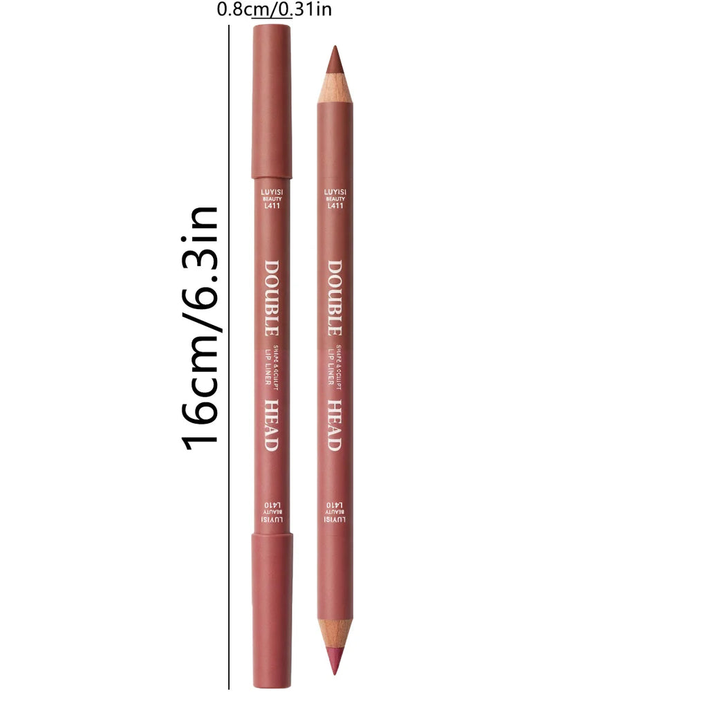 Double-Ended Matte Waterproof Lip Liner Pen | 6 Shades Lip Liner Pen QXL