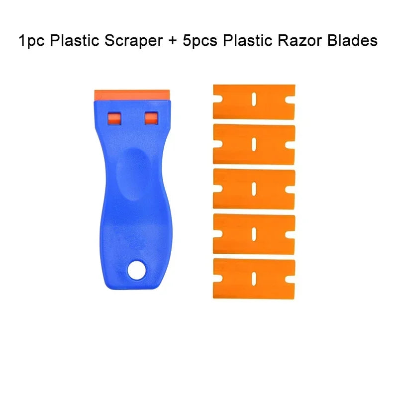 Non-Scratch Plastic Blade Scraper – Decals, Glass & Oven Plastic Blade Scraper QXL 6pcs