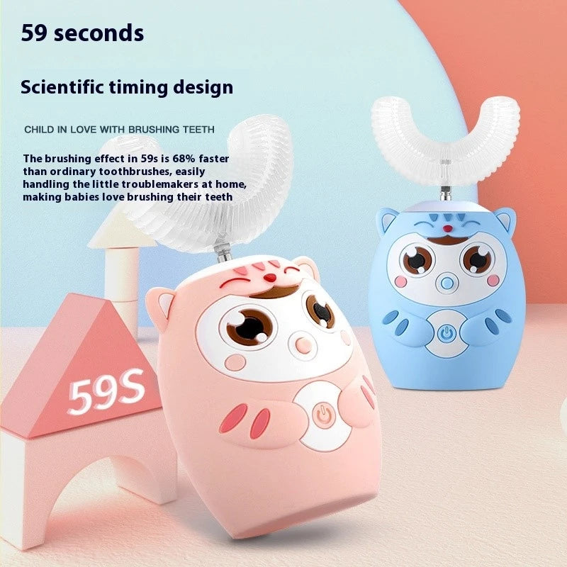 Kids U-Shaped Sonic Electric Toothbrush | Ages 2–6, Rechargeable Kids Electric Toothbrush QXL