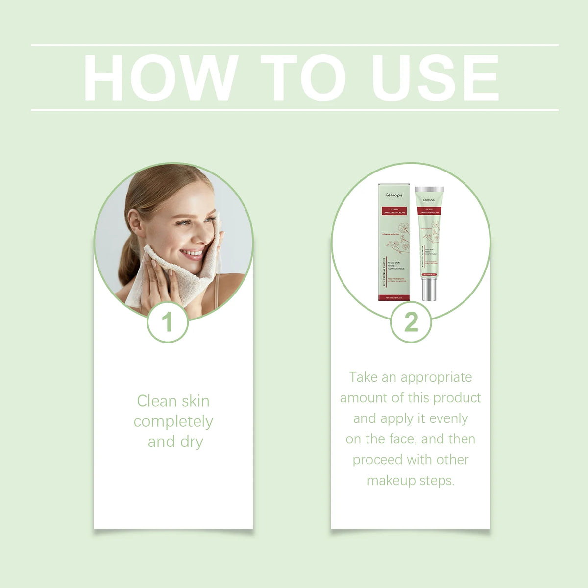 Eelhope Centella Asiatica CC Cream – Brightening Concealer CC Cream Foundation QXL