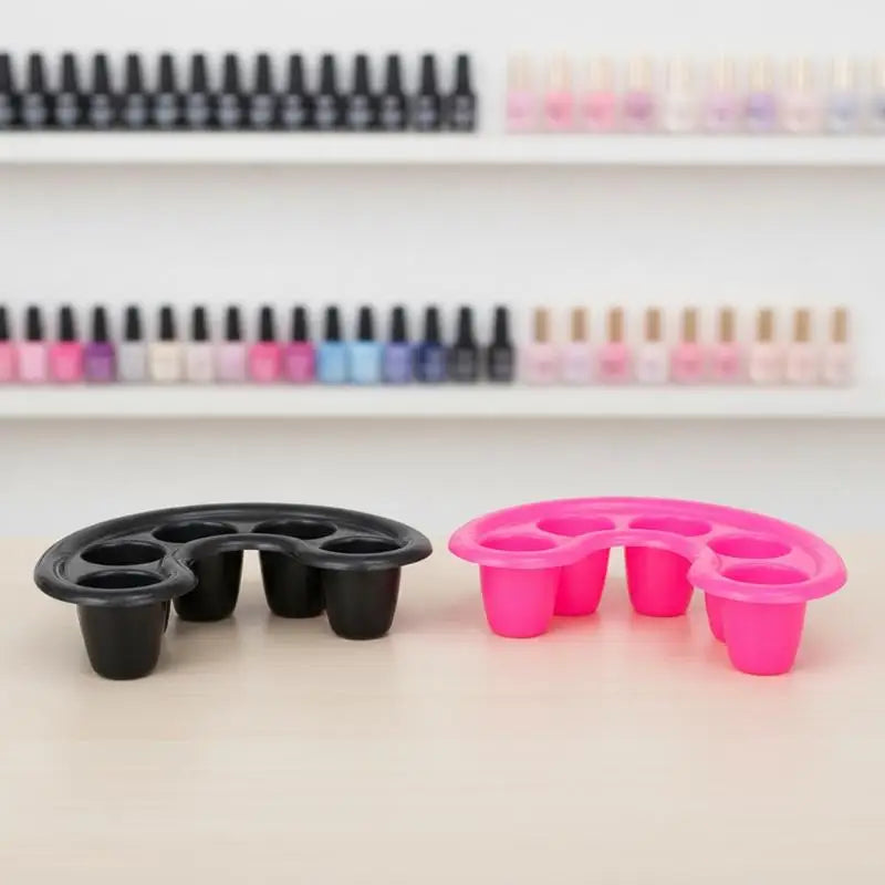 5-Slot Curved Nail Soaking Tray | BPA-Free Manicure Tool Nail Soaking Tray QXL
