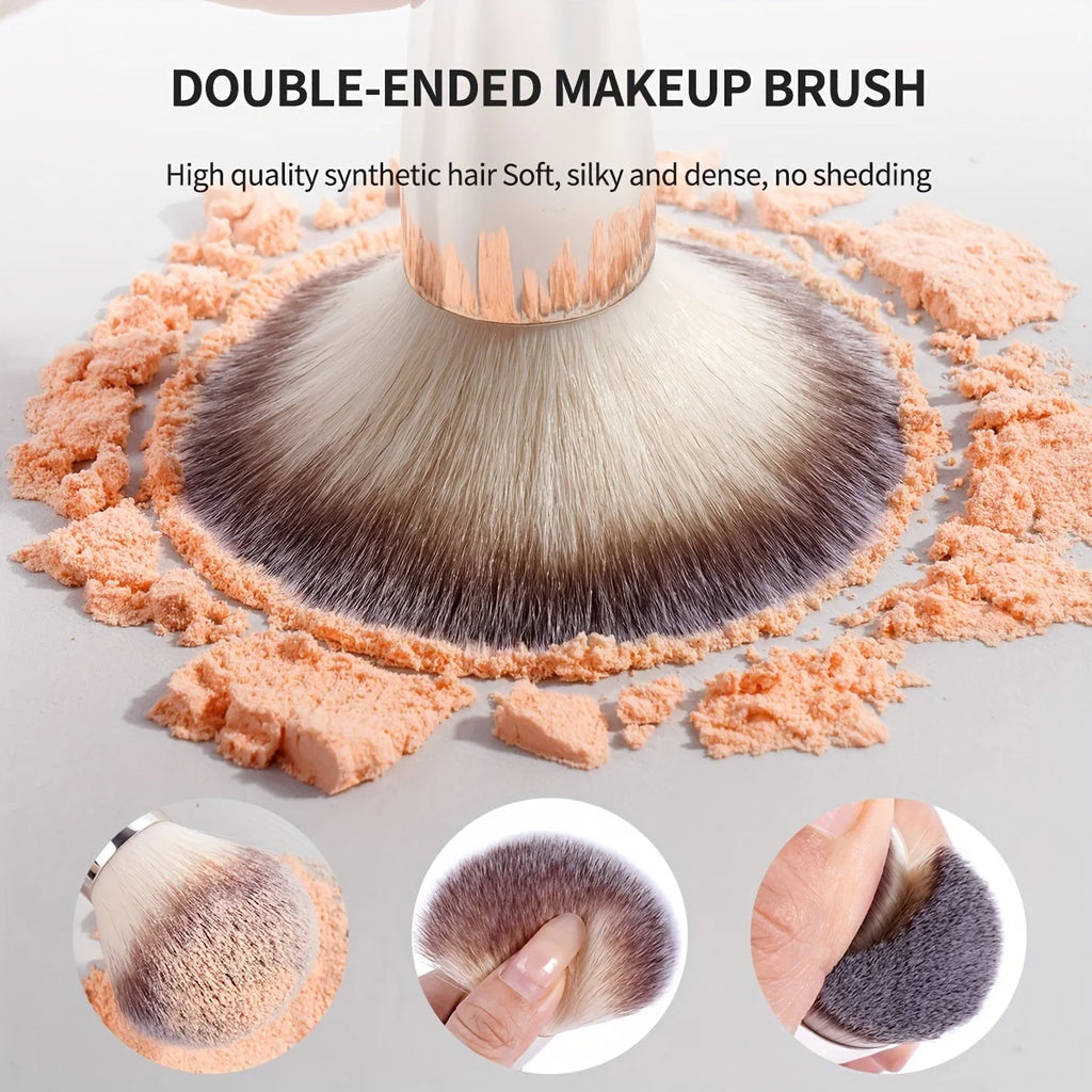 20-Pc Pro Makeup Brush Set | Soft Bristles & Velvet Pouch Makeup Brush Set QXL